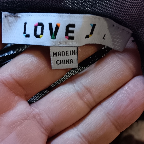 Love J Black and Gold Sheer Zebra Blouse - Picture 5 of 5